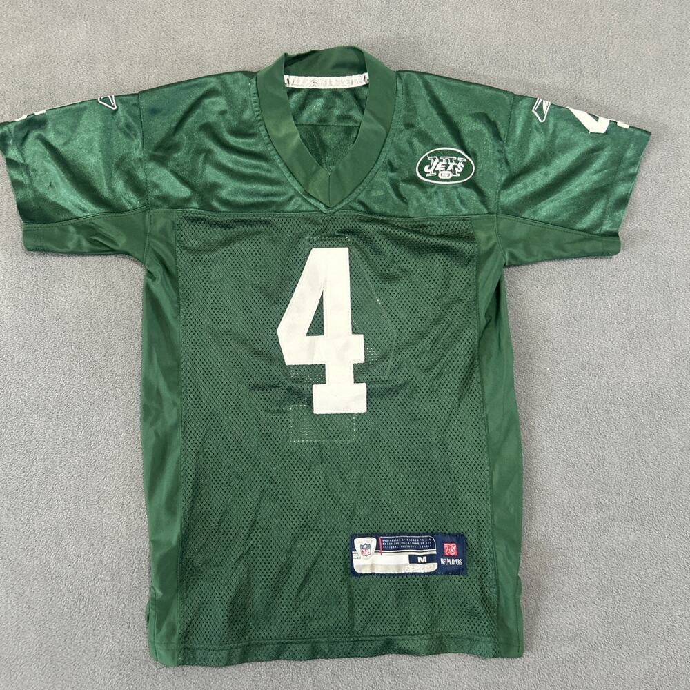 Brett Favre New York Jets #4 Green Reebok Jersey Youth Size M